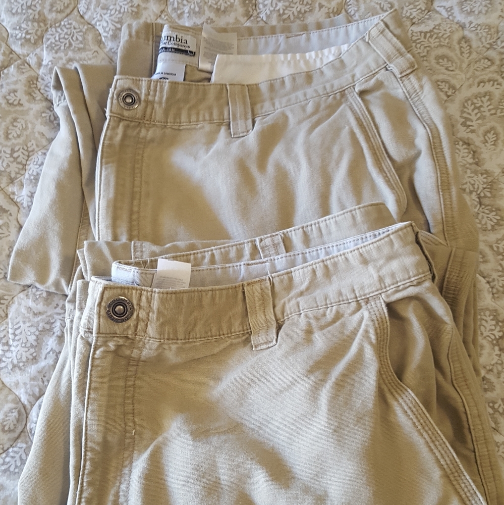 Columbia Cargo Pants lot of 2 pairs 40x32